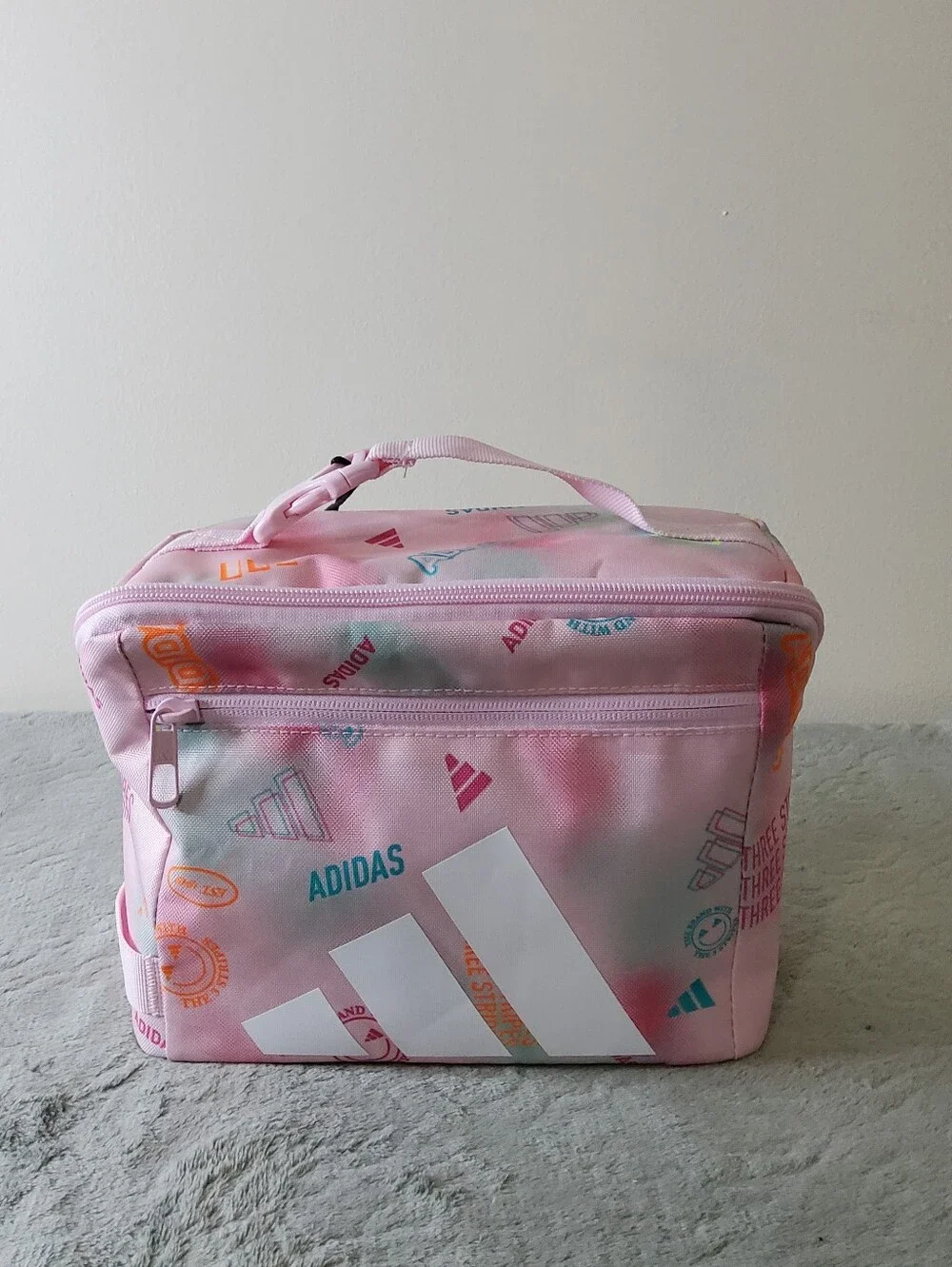* Adidas Girl's Affiliate Logo School Collegiate Office Lunch Bag Pink/White